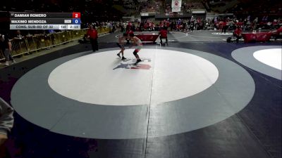 132 lbs Cons. Sub-rd Of 32 - Damian Romero vs Maximo Mendoza, Redwood High School Wrestling