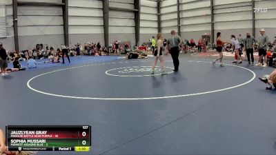 127 lbs Semis - R1 Wb - Sophia Mussari, Midwest Assasins Blue vs Jauzlyean Gray, Missouri Battle Gear Purple