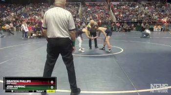 2A 126 lbs Quarterfinal - Josh Hammac, Mt Pleasant vs Grayson Phillips, East Burke