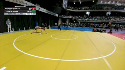 6A 113 lbs Quarterfinal - Aaron Reyna, Clute Brazoswood vs Jackson Shipley, Dripping Springs