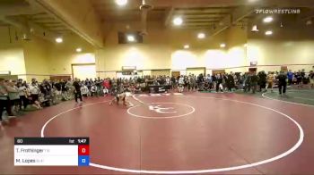 60 lbs Round Of 16 - Tanner Frothinger, Team Idaho Wrestling Club vs Matthew Lopes, Blairstown Wrestling Club