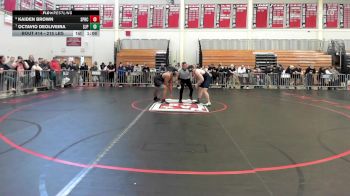 215 lbs 5th Place - Kaiden Brown, Springfield Central vs Octavio DeOliveira, Saint John's Prep