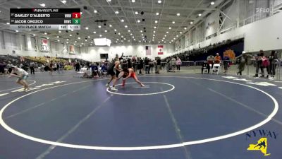 120 lbs 5th Place Match - Jacob Orozco, Deep Roots Wrestling Club vs Oakley D`Alberto, Washingtonville Wizards Wrestling