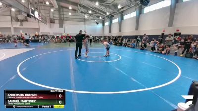 100 lbs Semifinal - Anderson Brown, Liberty Warriors Wrestling Club vs Samuel Martinez, Tribe Wrestling Club