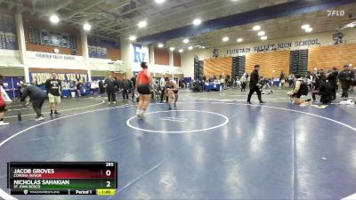 285 lbs Champ. Round 3 - Nicholas Sahakian, St John Bosco vs Jacob Groves, Corona Senior