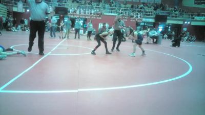 10U - 63 lbs Quarters - Easton Peterkin, Mangy Lion Wrestling Club vs Lylah Homan, M3 Wrestling Academy