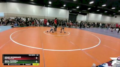 53 lbs Quarterfinal - Beau Russell, ReZults Wrestling vs Adam Rodriguez, Rise Wrestling