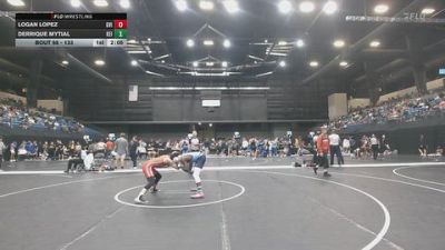 133 lbs Champ. Round 2 - Derrique Mytial, Keiser University vs Logan Lopez, Grand View (Iowa)