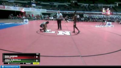 120 lbs Semifinals (8 Team) - Anna Kuruvilla, Lafayette vs Zion Haskins, Kingsfork