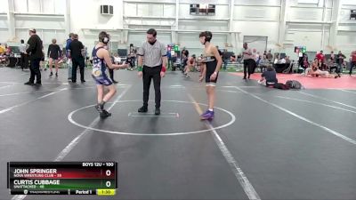 100 lbs Round 2 - John Springer, NOVA Wrestling Club vs Curtis Cubbage, Unattached