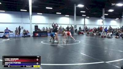 110 lbs Placement Matches (8 Team) - Lyric Warner, Michigan Blue vs Weston Porter, Iowa