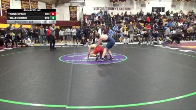 138 lbs Champ. Round 3 - Dale Corbin, Wyoming Seminary (PA) vs Cole Speer, Brecksville