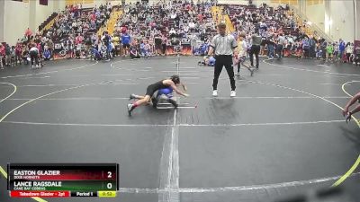 62 lbs Semifinal - Easton Glazier, Dixie Hornets vs Lance Ragsdale, Cane Bay Cobras