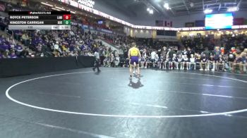 132 lbs Quarterfinal - Royce Peterson, Lake Mills vs Kingston Carrigan, Riverside, Oakland