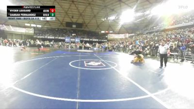 Boys 2A 113 lbs Cons. Round 4 - Ryder Lessard, Aberdeen vs Damian Fernandez, Burlington-Edison