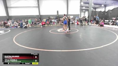 157 lbs Champ. Round 1 - Titus Rodela, Peninsula Wrestling Club vs Dustin Eguires, Washington