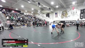 150 lbs Champ. Round 1 - Caesar Navarro, Agoura vs Aurelio Martinez, Pacifica Oxnard