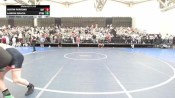 125-J lbs Quarterfinal - Austin Parsons, Buffalo Valley vs Landon Gracia, Upper Township
