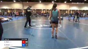 125 lbs Prelims - Alison Calhoun, Buckeye Girls vs Riley White, WLAG Teal