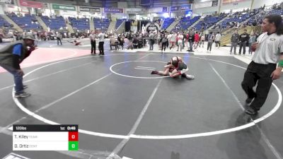 120 lbs Consi Of 32 #2 - Travis Kiley, Team Montana vs Dominik Ortiz, Central HS