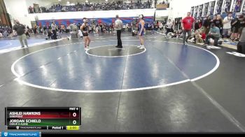 132 lbs Quarterfinal - Ashlei Hawkins, Sandpoint vs Jordan Schield, Coeur D Alene