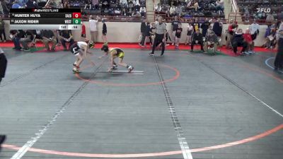 75_B lbs Consi Of 16 #1 - Hunter Huya, Saegertown vs Jaxon Rider, West Allegheny