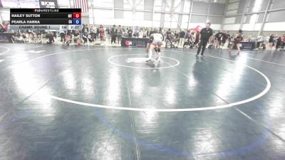 U20 Women - 72 lbs Champ. Round 1 - Hailey Sutton, MT vs Pearla Hanna, CA