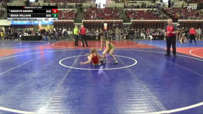 78 lbs 2nd Place Match - Addisyn Harris, Helena Wrestling Club vs Briar Willson, Miles City Wrestling Club