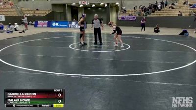 132 lbs Semis (4 Team) - Gabriella Rincon, Bradley Central (Girls) vs Malaya Howie, Clarksville (Girls)