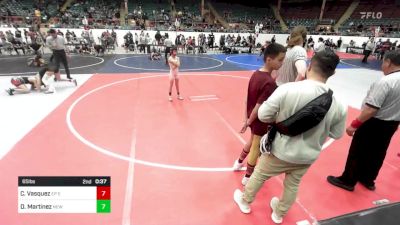 65 lbs Round Of 16 - Camilo Espinoza, West Mesa Jr WC vs Michael Trujillo, Taos Jr WC