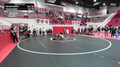 HS 140 lbs 5th Place Match - Keylee Harvey, CACHE vs Aaliah Garza, Garden City HS