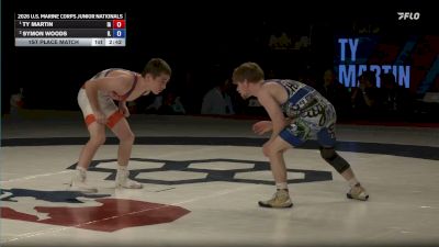 100 lbs 1st Place Match - Ty Martin, Iowa vs Symon Woods, Illinois