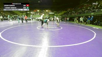 132 lbs Round Of 16 - Logan Camack, Paso Robles vs Johnny Benetiz, Redwood -Visalia