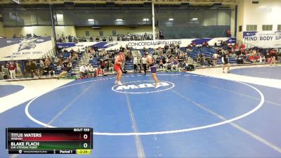 285 lbs Cons. Round 4 - Blake Flach, UW-Stevens Point vs Titus Waters, Wabash