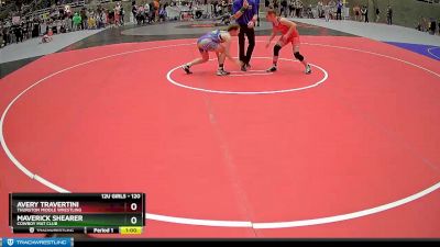 120 lbs 1st Place Match - Maverick Shearer, Cowboy Mat Club vs Avery Travertini, Thurston Middle Wrestling