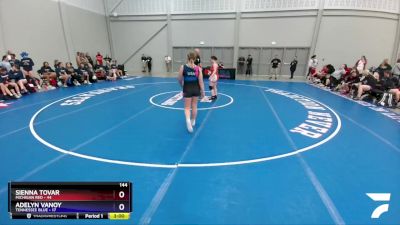 144 lbs 2nd Wrestleback (16 Team) - Sienna Tovar, Michigan Red vs Adelyn Vanoy, Tennessee Blue