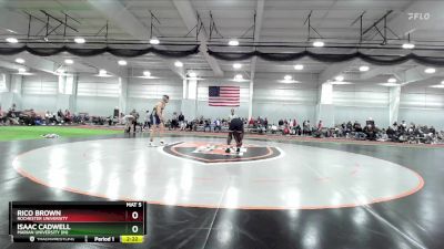 157 lbs Cons. Round 3 - Rico Brown, Rochester University vs Isaac Cadwell, Marian University (IN)