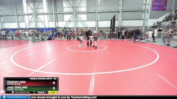 92 lbs Champ. Round 1 - Jadd England, Cowboy Mat Club vs Teagan Luna, Beaver Dam WC