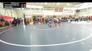 130 lbs 5th Place Match - Evelyn Rubi Lopez Paz, Vallejo vs Romi Green, San Leandro