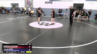 126 lbs Quarterfinal - Hannah Caulkins, Mid Valley Wrestling Club vs Lylah Wray, Glacier Bear Wrestling Club