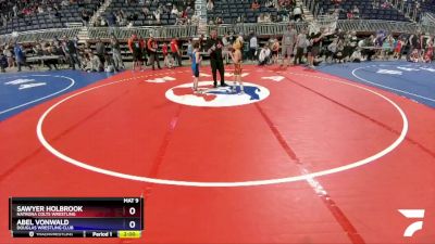 71 lbs Champ. Round 1 - Sawyer Holbrook, Natrona Colts Wrestling vs Abel VonWald, Douglas Wrestling Club