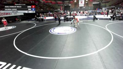 95 lbs Kaila Robles Rials, SCVWA - Santa Clara Valley Wrestling Association vs Jalissa Lopez, SAWA - Sacramento Area Wrestling Association