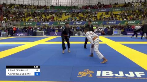 PABLO DIAS DE ARAUJO vs KAUÊ GABRIEL DOS SANTOS DE MORAE 2023 Brasileiro Jiu-Jitsu IBJJF