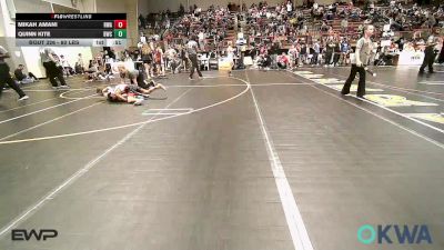 80 lbs Consi Of 16 #2 - Mikah Amani, HURRICANE WRESTLING ACADEMY vs Quinn Kite, Berryhill Wrestling Club