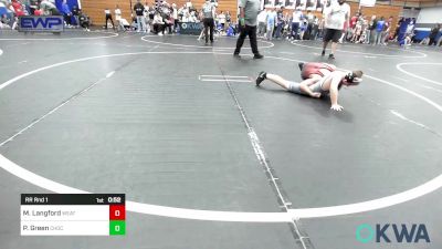 90 lbs Rr Rnd 1 - Minor Langford, Weatherford Youth Wrestling vs Payton Green, Choctaw Ironman