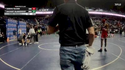 3A 165 lbs Cons. Round 3 - Zachary Blankenship, West Henderson High School vs Jordyn Toliver, Currituck County High School