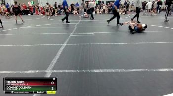 72 lbs Round 2 (4 Team) - Dominik Coleman, Team Shutt vs Mason Bires, Mat Warriors Black