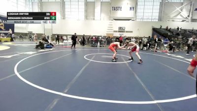 126 lbs Semifinal - Benjamin Dziuban, Mustang Youth Wrestling Club vs Loghan Dwyer, Empire Wrestling Academy
