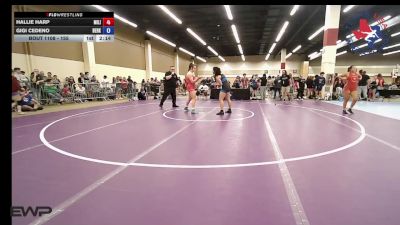 155 lbs Quarterfinal - Hallie Harp, Militia Trained Mat Club vs GiGi Cedeno, Berkner High School Wrestling