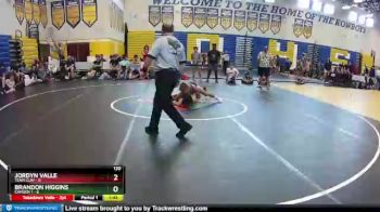 120 lbs Quarters & Wb (16 Team) - Jordyn Valle, Team Clay vs Brandon Higgins, Camden 1